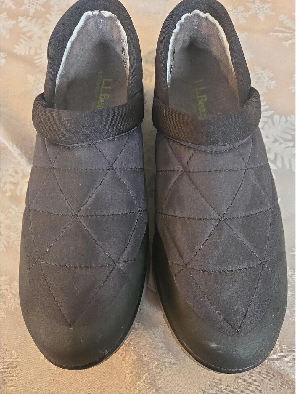 L.L. Bean Women's Quilted Mountain Slippers Black Size 7 Medium - Picture 5 of 6